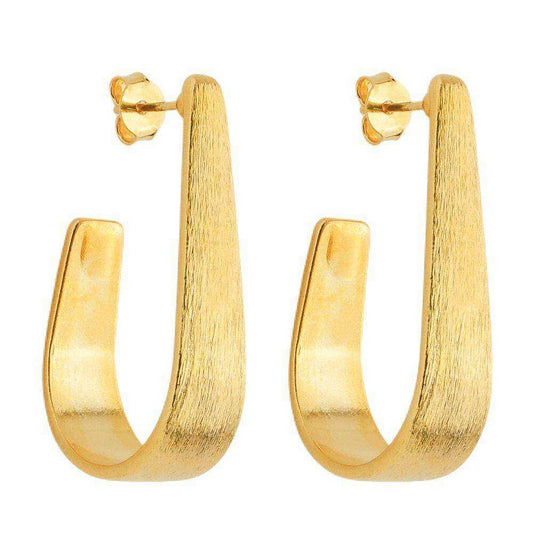 Brinco dourado Larme Brossée Simplicité