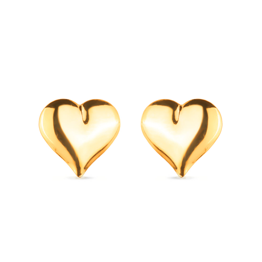 Brinco dourado coração médio Cœur Simple Simplicité