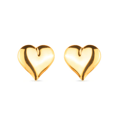 Brinco dourado coração médio Cœur Simple Simplicité
