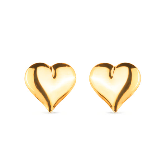 Brinco dourado coração médio Cœur Simple Simplicité
