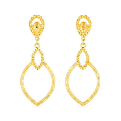 Brinco dourado luxo gota de gala Larme de Gala Simplicité