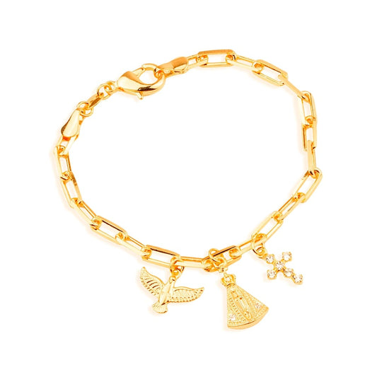 Pulseira dourada Bracelet Sacré Simplicité