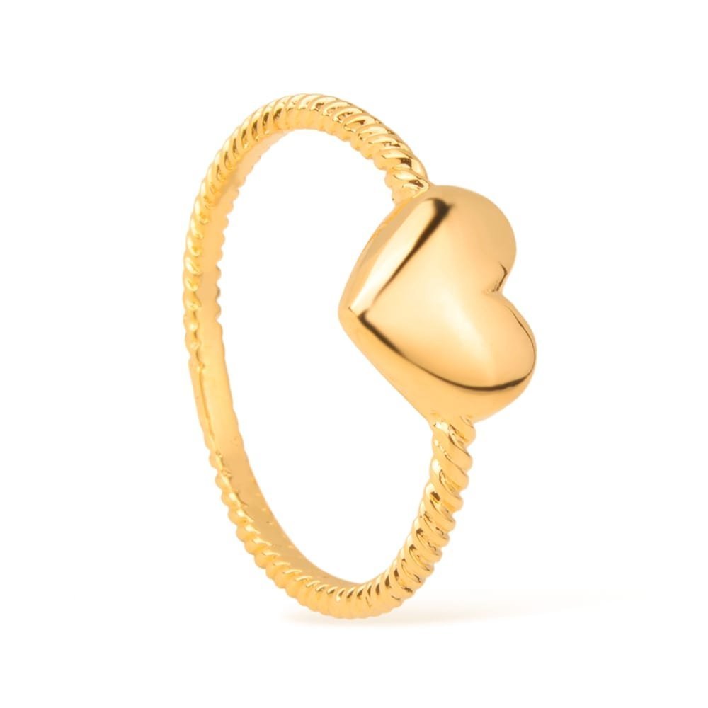 Anel dourado Bague Phalange Cœur Simplicité