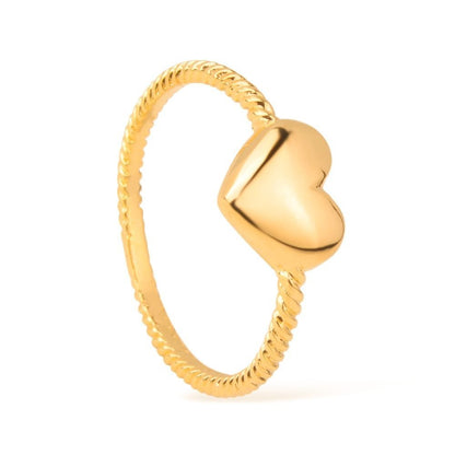 Anel dourado Bague Phalange Cœur Simplicité