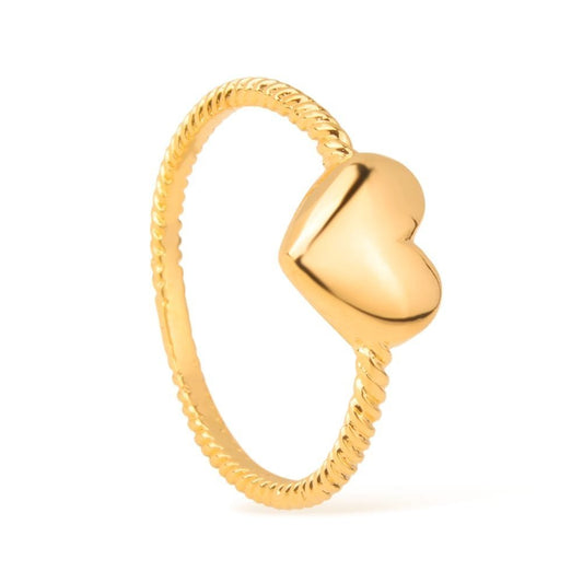 Anel dourado Bague Phalange Cœur Simplicité