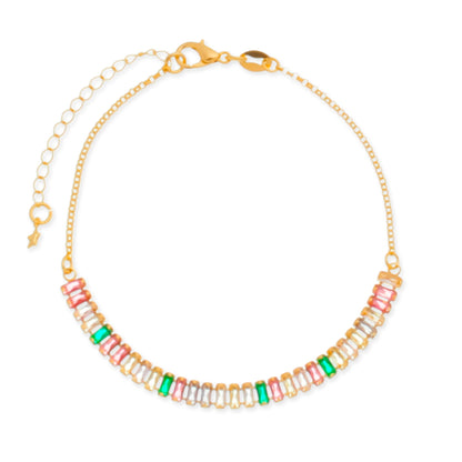 Pulseira dourada Bracelet Multicolore Simplicité