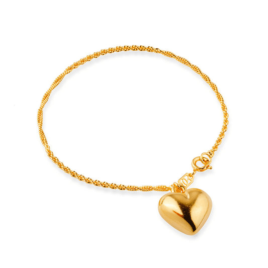 Pulseira dourada Bracelet du Cœur Simplicité