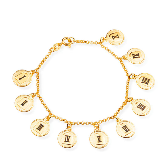 Pulseira dourada Dix Commandements Simplicité