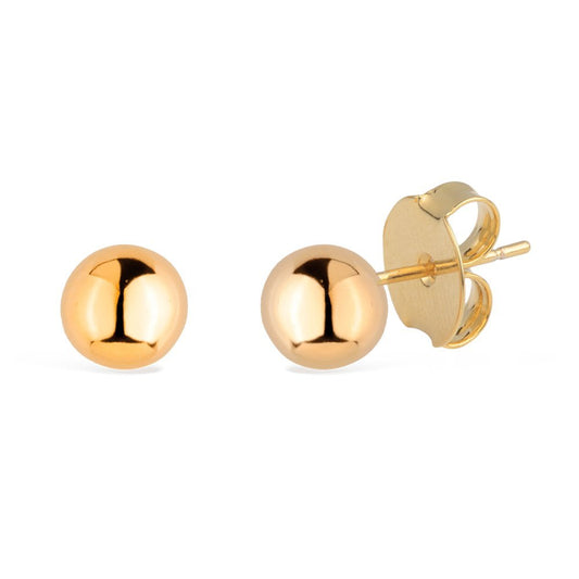 Brinco dourado bolinha de pérola Perle Minute Simplicité
