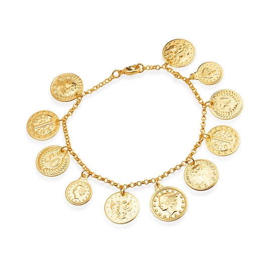 Pulseira dourada Pièces Anciennes Simplicité