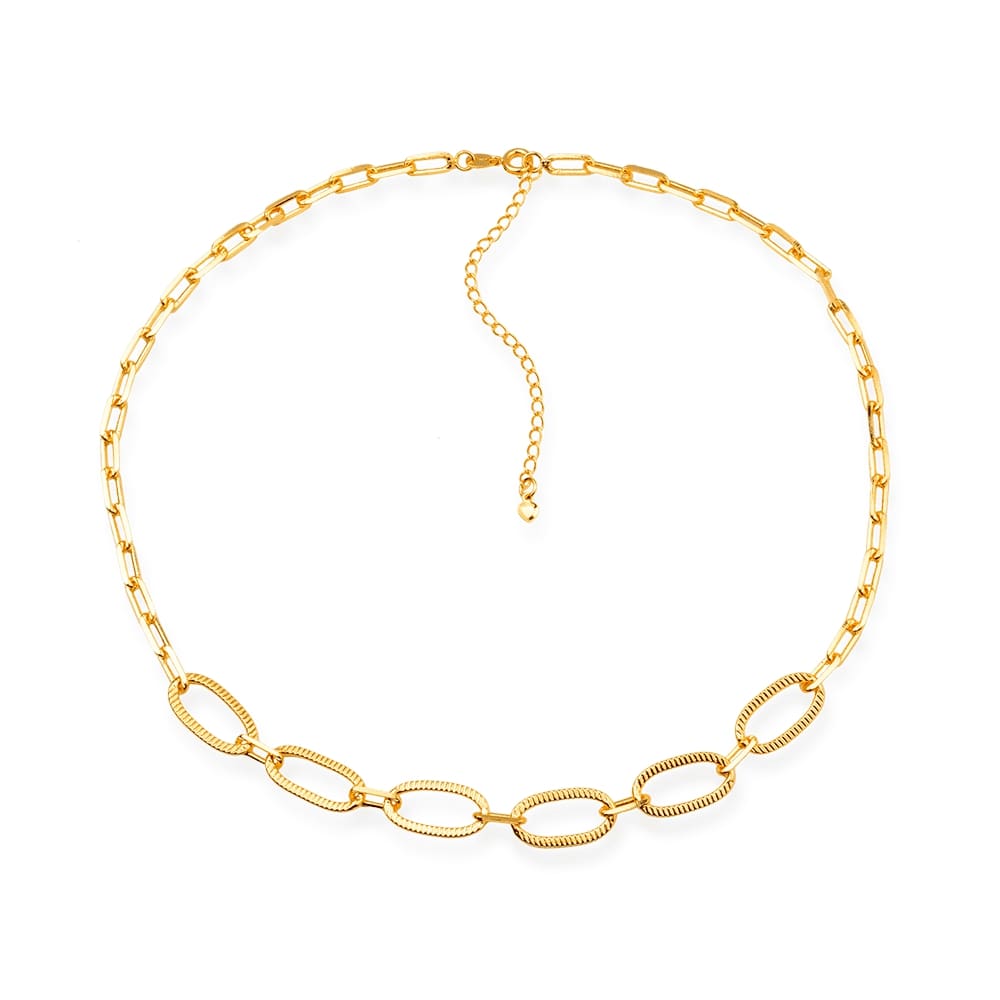 Choker dourada de corrente com extensor Ras-de-Cou Doré Simplicité
