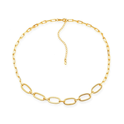Choker dourada de corrente com extensor Ras-de-Cou Doré Simplicité