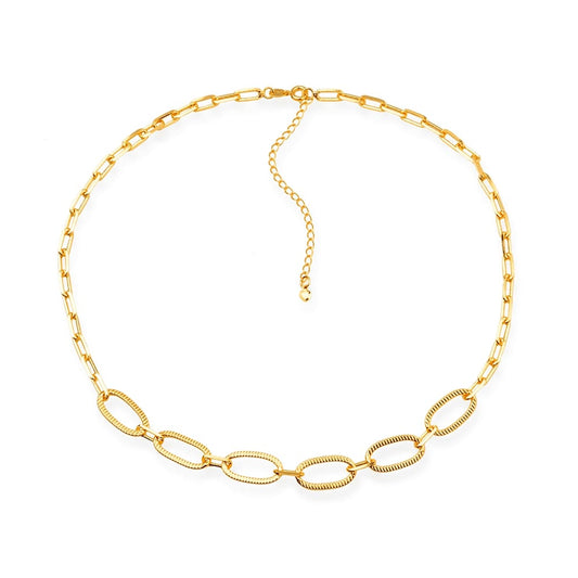 Choker dourada de corrente com extensor Ras-de-Cou Doré Simplicité