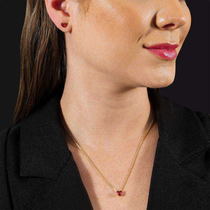 Conjunto dourado Ensemble Cœur Rubis Simplicité em detalhe