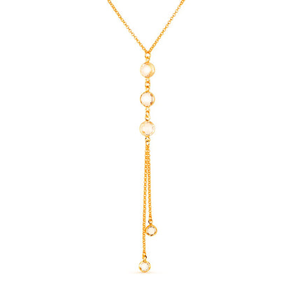 Colar dourado gravatinha com pontos de luz Cravate Dorée Simplicité