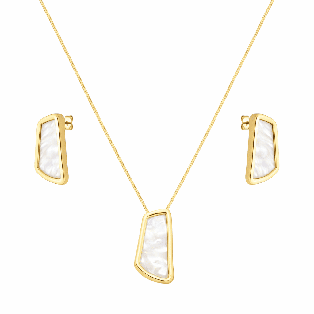 Conjunto dourado Ensemble Nacre Organique Simplicité