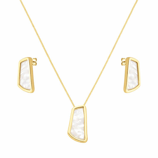 Conjunto dourado Ensemble Nacre Organique Simplicité