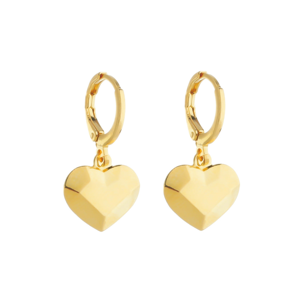 Brinco dourado Petit Cœur Linéaire Simplicité