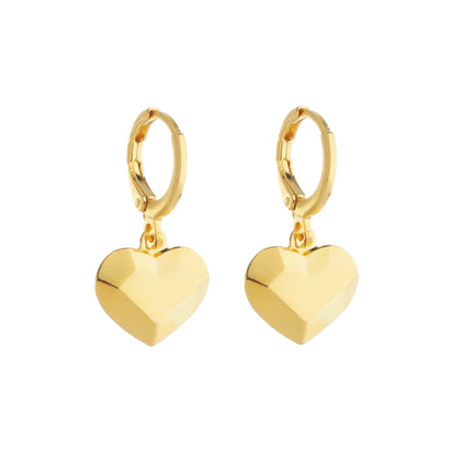 Brinco dourado Petit Cœur Linéaire Simplicité