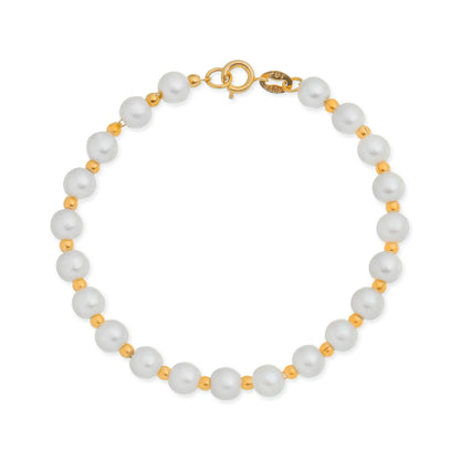 Pulseira dourada Perle et Sphères Simplicité