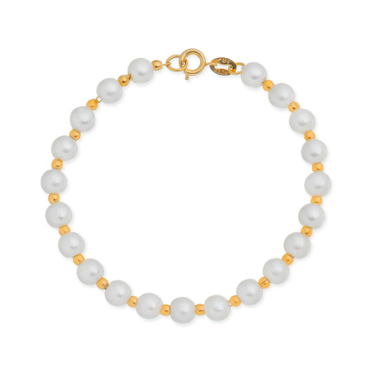 Pulseira dourada Perle et Sphères Simplicité