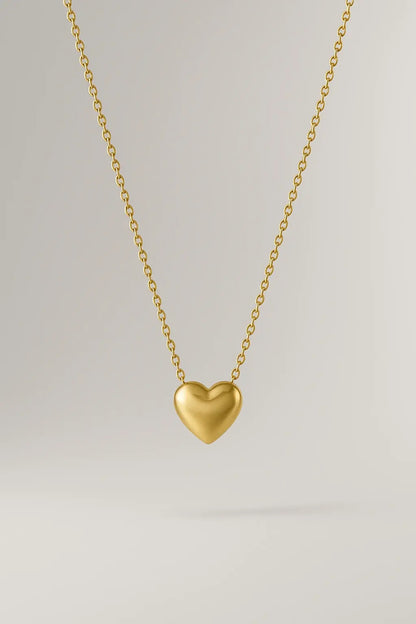 Colar choker coração puro de ouro vista frontal design gargantilha minimalista